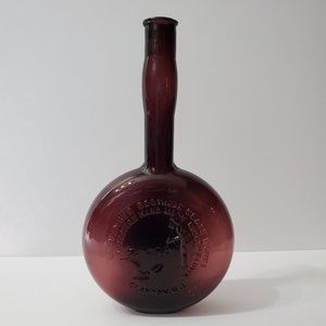 Clevenger Brothers Glass Works Mouthblown Amethyst Bottle Clayton NJ Long Neck